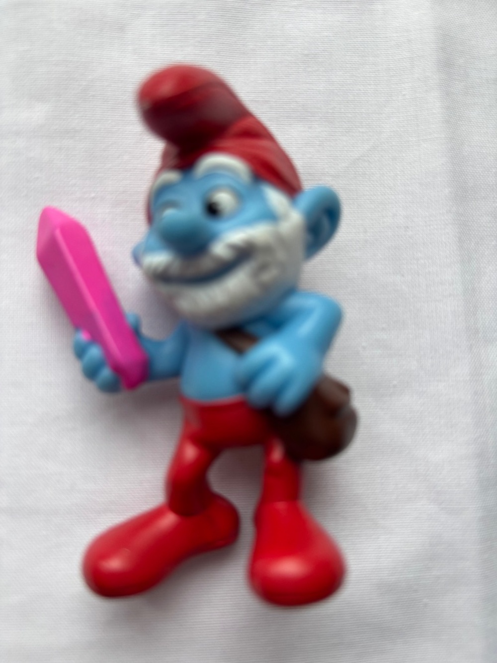 Vintage 2013 McDonald's Happy Meal Toy – The Smurfs 2 Movie: Papa Smurf with Mag